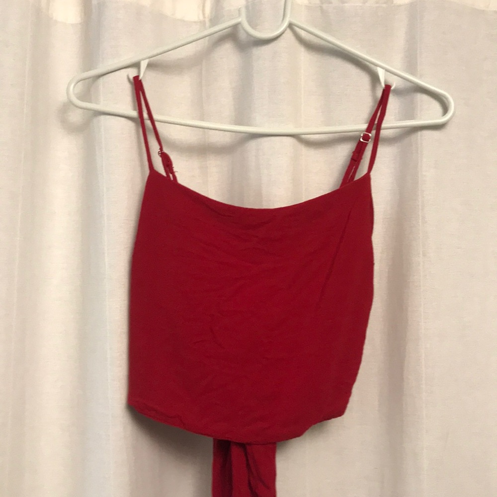 back tie crop top